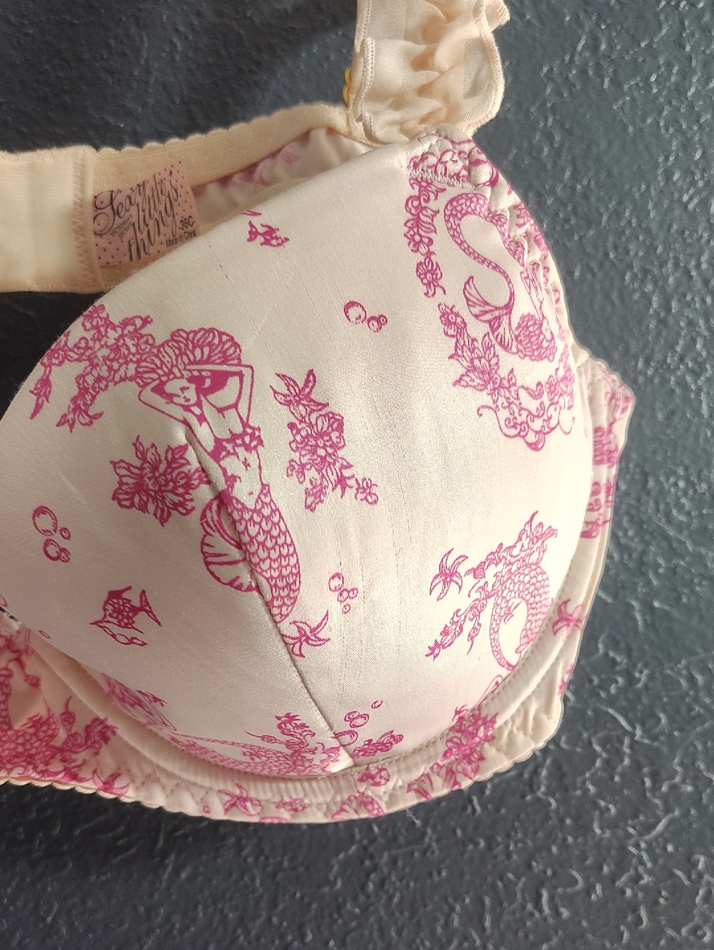 Victoria Secret's Sexy Little Things Y2k Mermaid Pink Peach Bra - Picture 3 of 11